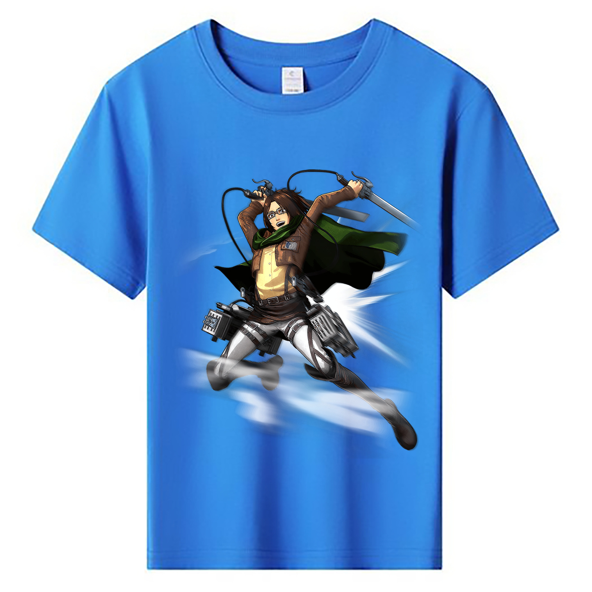 （画像用） 進撃の巨人 ハンジ·ゾエ Attack on Titan Hanji Zoe 綿100％キッズTシャツ（フロントプリント）